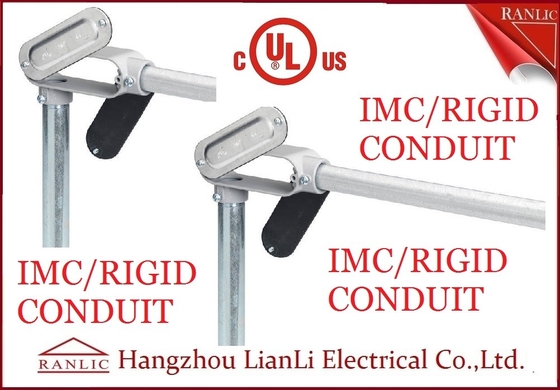 China Steel 3 inch 4 inch Rigid Metal IMC Electrical Conduit With RGB Coupling &amp; Plastic Cap supplier