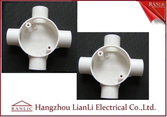 China White GI 4 Way Electrical Junction Box PVC Conduit and Fittings BS4662 Standard supplier